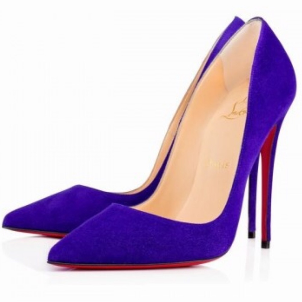 Sz 34 4 Louboutin So Kate Purple Pop Suede Pump - Picture 1 of 8